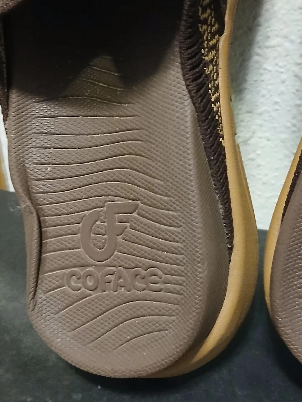 ​COFACE Men's Orthopedic Sport Recovery Slide Sandals Brown Size 9